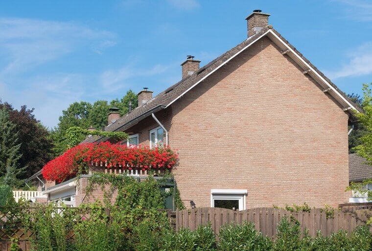 Balkon op een uitbouw